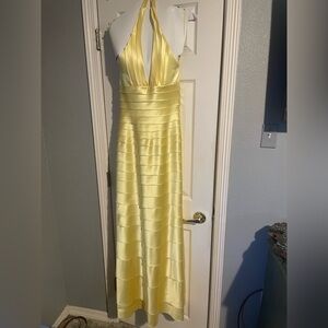 BCBG long yellow formal dress